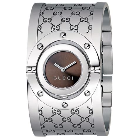 gucci bangle watch silver|gucci silver bracelet watch.